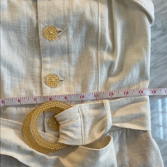 Anthropologie Linen Blend Cape Cod Sleeveless Jumpsuit with Belt - Picture 10 of 15